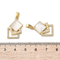 Латунные микро проложить кубического циркония подвески&nbsp;KK-U070-23G