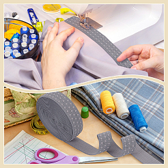 5 ярд плоский полиэфирный эластичный резиновый шнур с вышивкой/лента OCOR-WH0016-10A