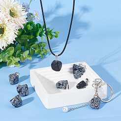 24 pendentif en obsidienne flocon de neige naturelle&nbsp;G-UN0001-16B