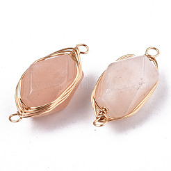 Натуральный розовый авантюрин соединения / разъемы&nbsp;G-T131-100E