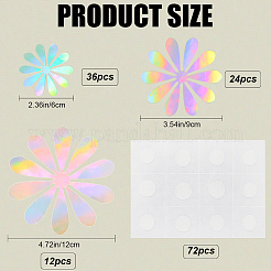Selbstklebende 3D-Papierwandaufkleber mit Sonnenblumen&nbsp;DIY-WH0349-148