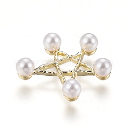 合金ジュエリー アクリル ペンダント  スター  ライトゴールド  25x25x6.5mm&nbsp;PALLOY-Z001-20LG