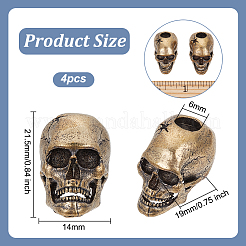 4 шт. Латунные бусины&nbsp;FIND-OC0003-75B-AB