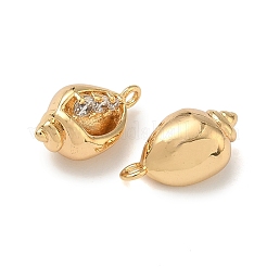 Подвески из латуни в морском стиле с микропаве из кубических цирконий&nbsp;KK-A280-01B-G