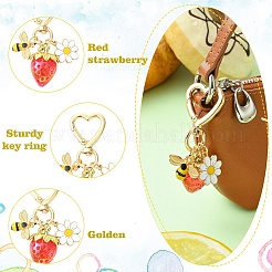 Подвеска в виде клубники из смолы&nbsp;HJEW-YWC0001-02