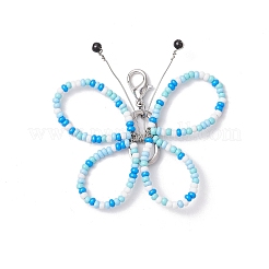 3 шт. стеклянные бусины бабочка подвеска украшения&nbsp;HJEW-JM03352