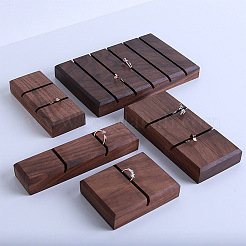 Espositori per anelli in legno di noce a 5 slot&nbsp;RDIS-WH0001-32B