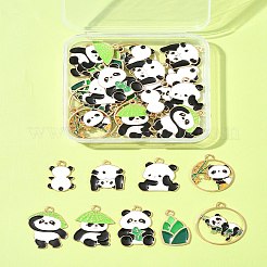 36 шт. 9 подвески из сплава и эмали в стиле панды&nbsp;ENAM-FS0002-31