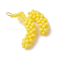 Pendenti a doppia banana con perline di vetro&nbsp;PALLOY-MZ00465