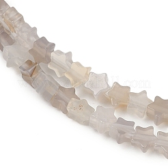 Серые натуральные бусины из агата  G-U021-B01-01