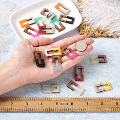 22шт 11 цвета подвески из смолы и ореха&nbsp;RESI-BT0001-10