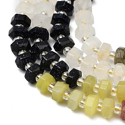 Нити бусин из синтетического синего авантюрина&nbsp;G-G317-A02-3x6mm