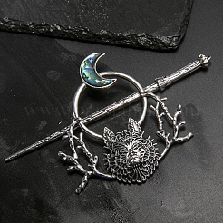 Тибетский стиль палочки сплава волос PW-WGEA195-02