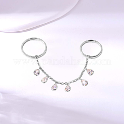 Кольца для женщин с латунным паве из кубического циркония JM9814-2