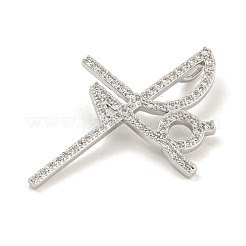 Латунные микропаве прозрачные подвески с фианитом KK-S386-14P