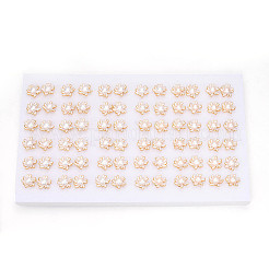 Серьги-гвоздики из натурального жемчуга в форме цветка из латуни PEAR-N020-06X