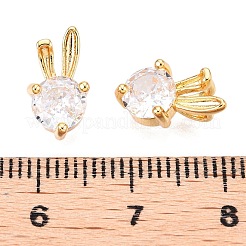 Латунные микропаве прозрачные кубические циркониевые подвески KK-T073-24G