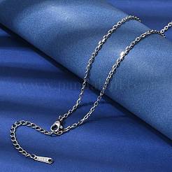 12 collier en acier inoxydable 304 pour hommes et femmes&nbsp;NJEW-H093-21P-02
