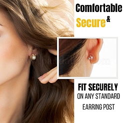 150 пара двухцветных латунных сережек-клещей с подушечкой&nbsp;KK-YW0002-78