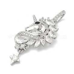 Латунные микропаве прозрачные подвески с фианитом&nbsp;KK-I476-13P