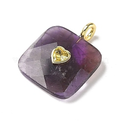 Граненые подвески из натурального аметиста&nbsp;G-C274-03I