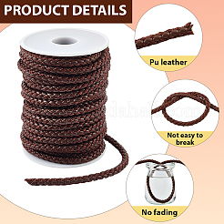 10 м круглый плетеный шнур из искусственной кожи&nbsp;LC-GF0001-13D