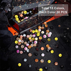 450 шт. 15-х видов стеклянных бусин для вытяжки&nbsp;DGLA-PH0001-11