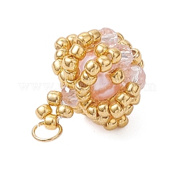 Подвески-короны из стеклянных бусинок&nbsp;PALLOY-MZ01042-05