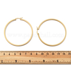 201 серьги-кольца из нержавеющей стали&nbsp;LS-EJEW-P304-14A-G