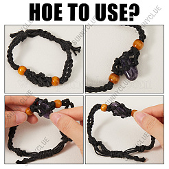 6шт плетеные браслеты из вощеного хлопкового шнура BJEW-SC0001-25