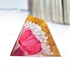 Décorations d'affichage en résine pyramidale d'orgonite&nbsp;PW-WGEAD91-01