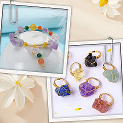 1 нить гальванизированных бусин из натурального кварца G-PA0001-18B