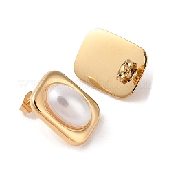 Ионное покрытие (ip) 304 нержавеющая сталь пластиковые бусины серьги-гвоздики&nbsp;EJEW-S227-02G