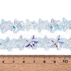 Chapelets de perles en verre transparent électrolytique&nbsp;EGLA-Q136-01A-07