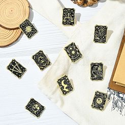 10 pièce 10 styles d'épingles en alliage émaillé&nbsp;JEWB-CJ0001-67