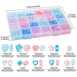 Акриловые бусины цветы/звезды/сердечки&nbsp;OACR-FS0001-68