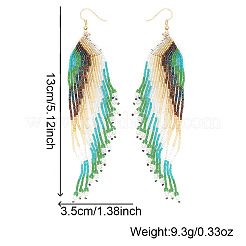 Богемский стеклянный бисер ручной работы с подвесками в виде крыльев и кисточек EH5379