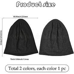 2шт. 2-х цветная хлопковая шапка-бини AJEW-CY0001-45