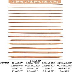 32 шт. 16 бамбуковые спицы с двумя концами (dpns) DIY-NB0006-62