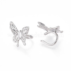 Латунные серьги-манжеты из прозрачного кубического циркония KK-T074-38P