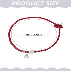 1 x Charm-Armband aus Lotus-Legierung&nbsp;BJEW-LP0003-21