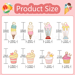 32шт 8 стиля подвески из сплава с эмалью&nbsp;ENAM-YW0004-71