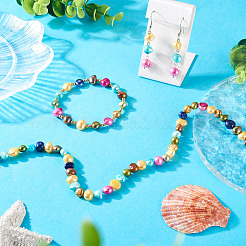 1 нить окрашенных бусин из натурального культивированного пресноводного жемчуга PEAR-TA0001-16