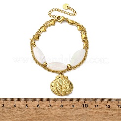 Многорядные браслеты из нержавеющей стали 304 BJEW-L708-04G