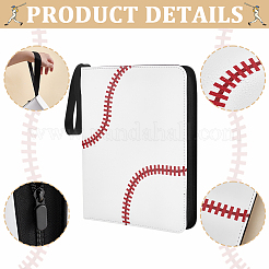 Baseball 9-Raster Lederbinder Fotoalben&nbsp;OFST-WH0004-059