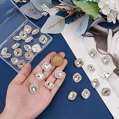 Сплав Rhinestone кнопки хвостовика&nbsp;DIY-MA0005-99B