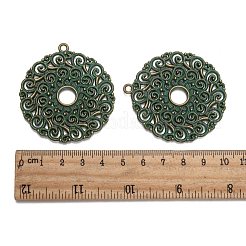 Плоские круглые сплав цинка большой кулон PALLOY-R065-110-FF