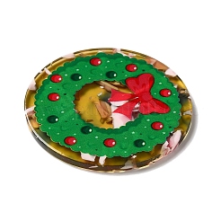 Pendentifs transparents en acétate de cellulose (résine) sur le thème de Noël&nbsp;OACR-L018-03D