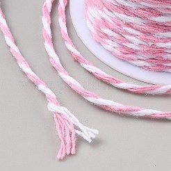10m ツートンコットンツイストコード  ラウンド  ピンク  1.5mm  約10.94ヤード（10m）/ロール&nbsp;OCOR-TAC0023-13I
