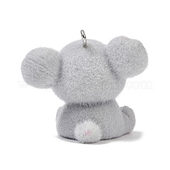 Подвески из непрозрачной смолы с рисунком животных&nbsp;RESI-H042-01P-16